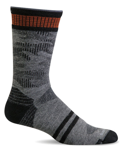 (SOCKWELL) Men's Moderate Compression, Camo Crew 15-20 MMHG (Grey) (4415451431002)