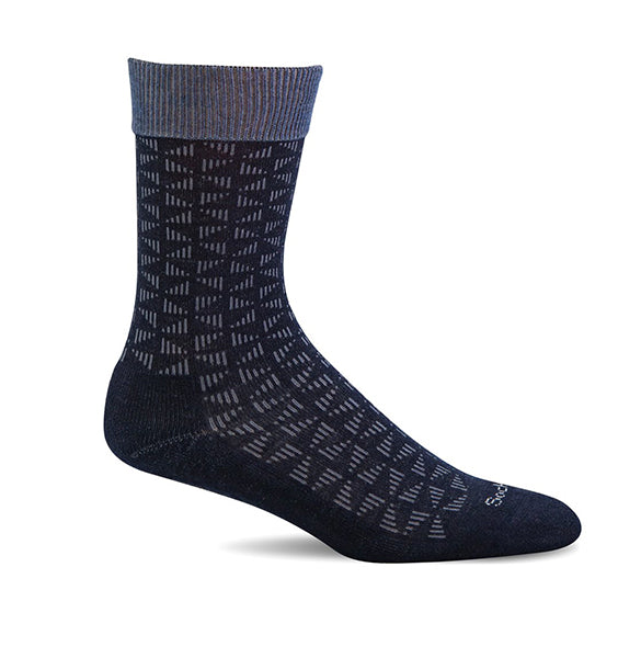 (SOCKWELL) Men's Moderate Compression, Easy Street (Navy) (4524555173978)
