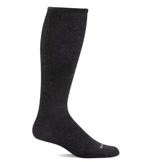 (SOCKWELL) Men's Moderate Compression, Ski Medium 15-20 MMHG (Black)